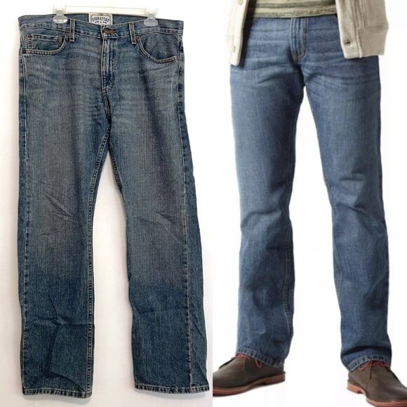 SIGNATURE BY LEVI STRAUSS CO LEVI'S LEVIS Mens Slim Straight Jeans 34x32 W34 L32 - Picture 1 of 16